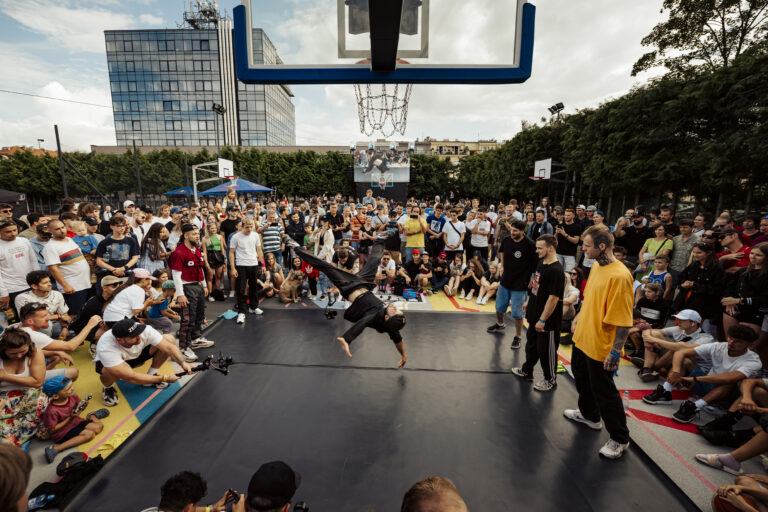 Breakdance Battle during the Red Bull Half Court National Finals in Prague, Czech Republic on August 13, 2022.