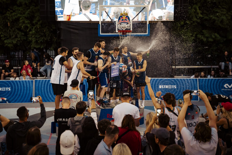 Winners celebrating during the Red Bull Half Court National Finals in Prague, Czech Republic on August 13, 2022.